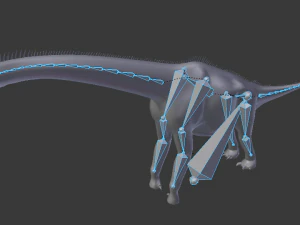 brachiosaurus low poly rigged 3D Model