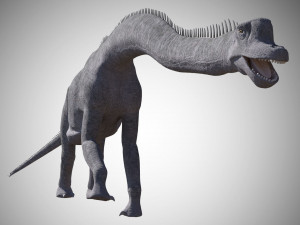 brachiosaurus low poly rigged 3D 模型