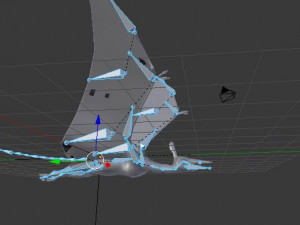 pterasaur rigged low poly Modèle 3D