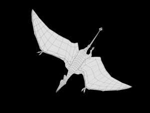 pterasaur rigged low poly Modèle 3D