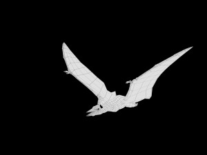 pterasaur rigged low poly Modèle 3D