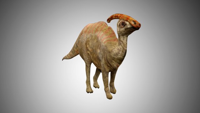 parasaurolophus rigged low poly 3D Model .c4d .max .obj .3ds .fbx .stl .blend 