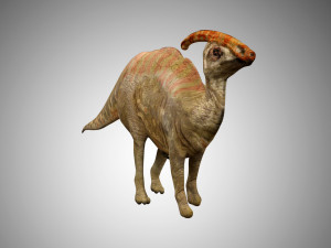 parasaurolophus rigged low poly 3D Model