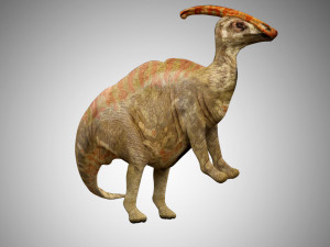parasaurolophus rigged low poly 3D Model
