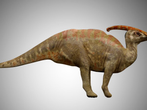 parasaurolophus rigged low poly 3D Model