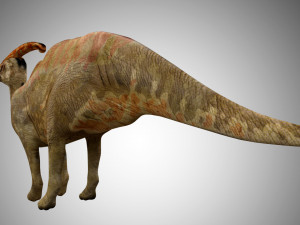 parasaurolophus rigged low poly 3D Model