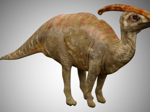 parasaurolophus rigged low poly 3D Model