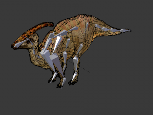 parasaurolophus rigged low poly 3D Model