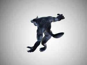 werewolf lycan wolfman low poly rigged 3D Model