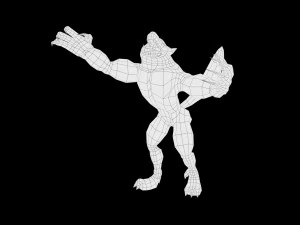 werewolf lycan wolfman low poly rigged 3D Model