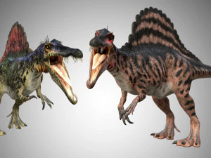 espinossauro low poly manipulado Modelo 3D