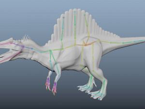 spinosaurus low poly rigged 3D Model
