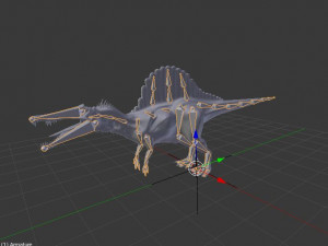 spinosaurus low poly rigged 3D Model