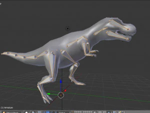 giganotosaurus dinosaur low poly game ready rigged 3D Model