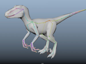 raptor velociraptor low poly rigged game ready prehistory 3Dモデル