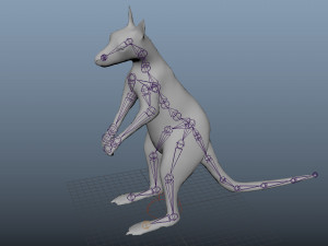 low poly kangaroo rigged Modello 3D
