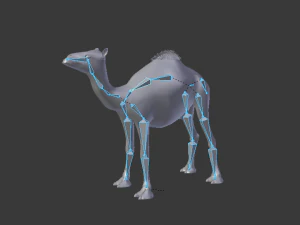 camel low poly rigged 3D Model