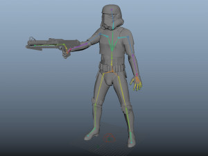 storm trooper rigged low poly 3D मॉडल