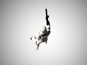 storm trooper rigged low poly 3D मॉडल
