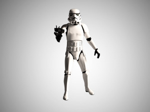 storm trooper rigged low poly 3D मॉडल