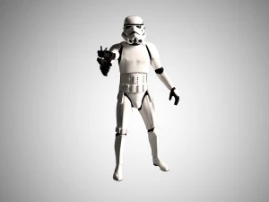 storm trooper rigged low poly 3D Model