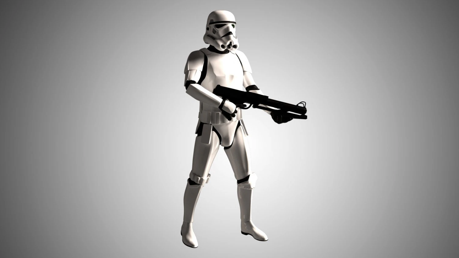 storm trooper rigged low poly 3D Model .c4d .max .obj .3ds .fbx .stl .blend 