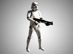 ストームトルーパー装備のローポリ 3Dモデル