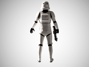 storm trooper rigged low poly 3D मॉडल
