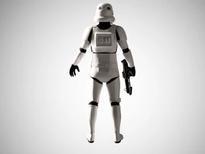 storm trooper rigged low poly 3D Model