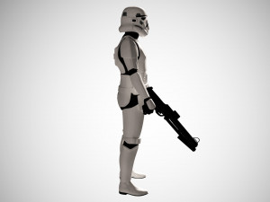 storm trooper rigged low poly 3D मॉडल