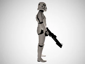 storm trooper rigged low poly 3D Model