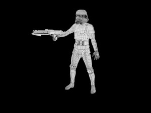 storm trooper rigged low poly 3D मॉडल