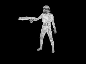 storm trooper rigged low poly 3D Model