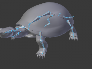 turtle low poly realistic rigged 3D मॉडल