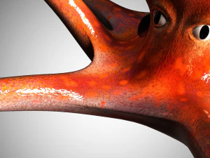 octopus rigged low poly 3D Model