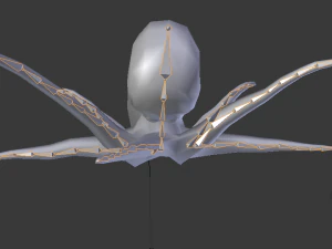 octopus rigged low poly 3D Model