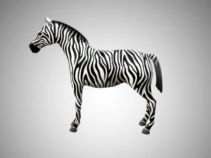 zebra d&uuml;ş&uuml;k poli hileli 3D Model