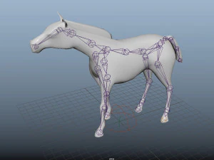 zebra low poly rigged 3D Model