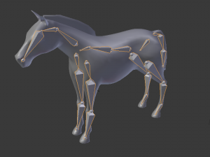 zebra low poly rigged 3D 模型