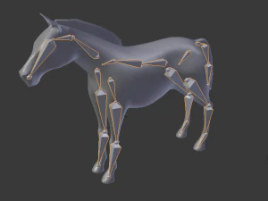 zebra low poly rigged 3D Model