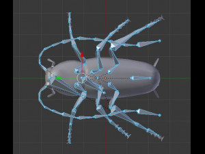 low poly rigged cockroach 3D 模型