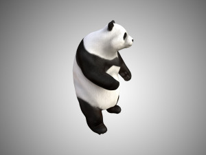 low poly rigged panda Modelo 3D