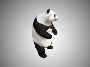low poly rigged panda 3D Model