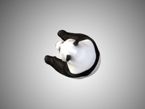 low poly rigged panda Modelo 3D