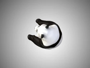 low poly rigged panda 3D Model