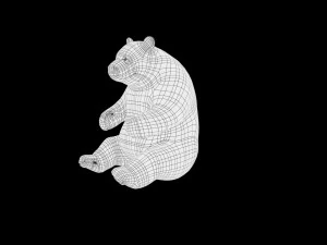 low poly rigged panda 3D Model