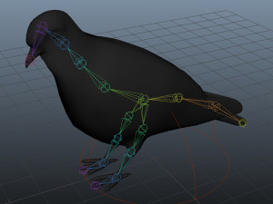 pigeon low poly rigged game ready 3D Model