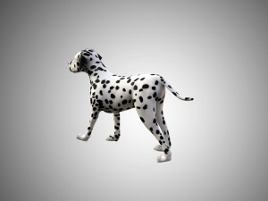 dialmatian rigged low poly 3D Model