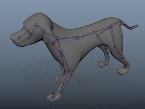 dialmatian rigged low poly 3D Model