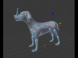 dialmatian rigged low poly 3D Model